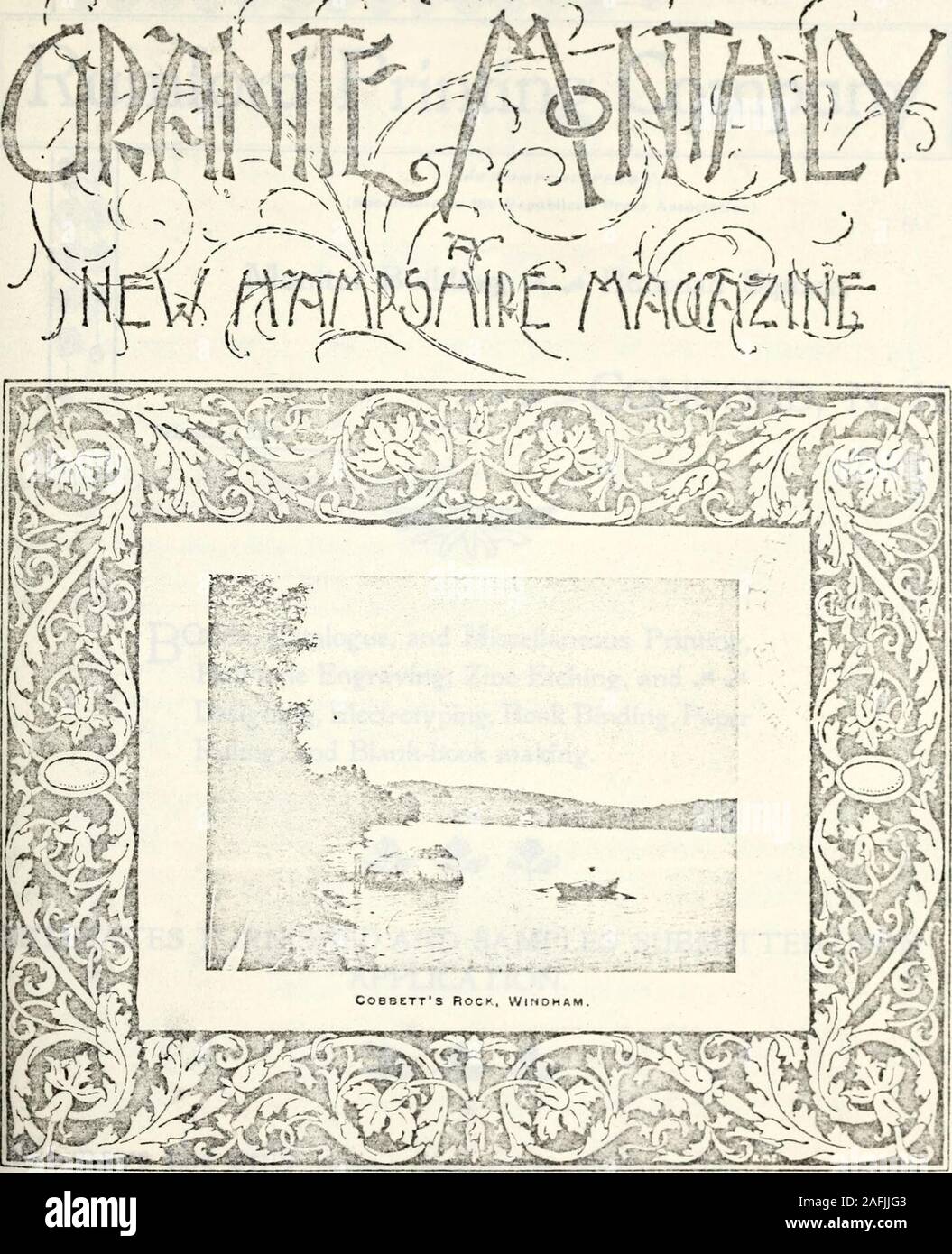 . The Granite monthly : a magazine of literature, history and state progress. ;--v.: ? . / i; i. 1898 The i - &lt; ^ * | . -;.«, ^ §r—^ Rumford Printing Company if ^ P §i r / (the rumford press),(Successors to th&lt;.- Republican Press Association Monitor Building, *&lt; ,&lt; Railroad Square, **** Concord, n. h. Telephone 52-2. m TDOOK, Catalogue, and Miscellaneous Printing,Half-tone Engraving, Zinc Etching, and ^ &lt;*•Designing, Electrotyping, Book Binding, PaperRuling, and Blank-book making. ^^^ ESTIMATES FURNISHED AND SAMPLES SUBMITTED UPON APPLICATION. & -fr & W C naVC LllC Only complete Stock Photo