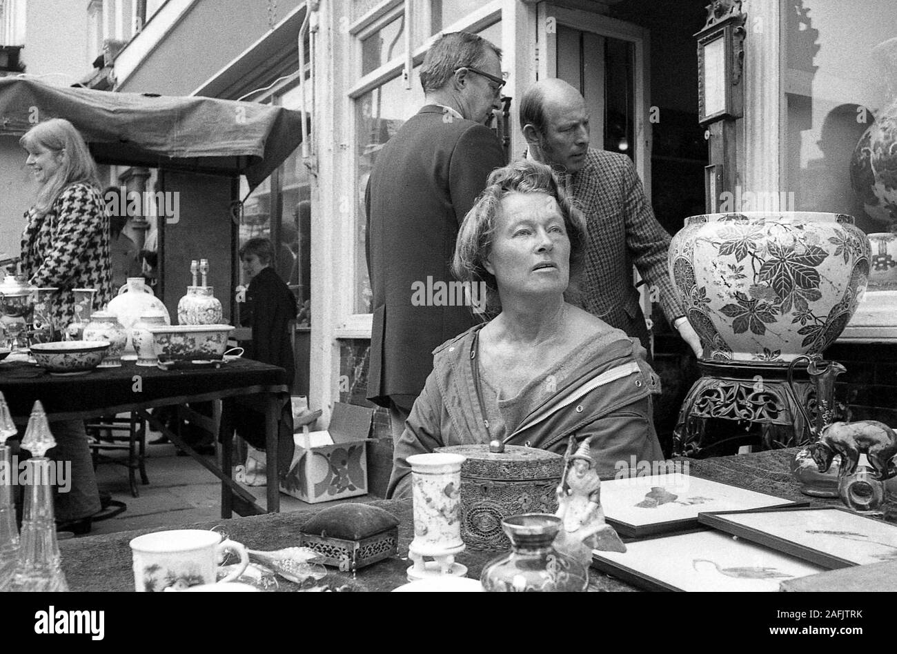 Portobello market stall Black and White Stock Photos & Images Alamy