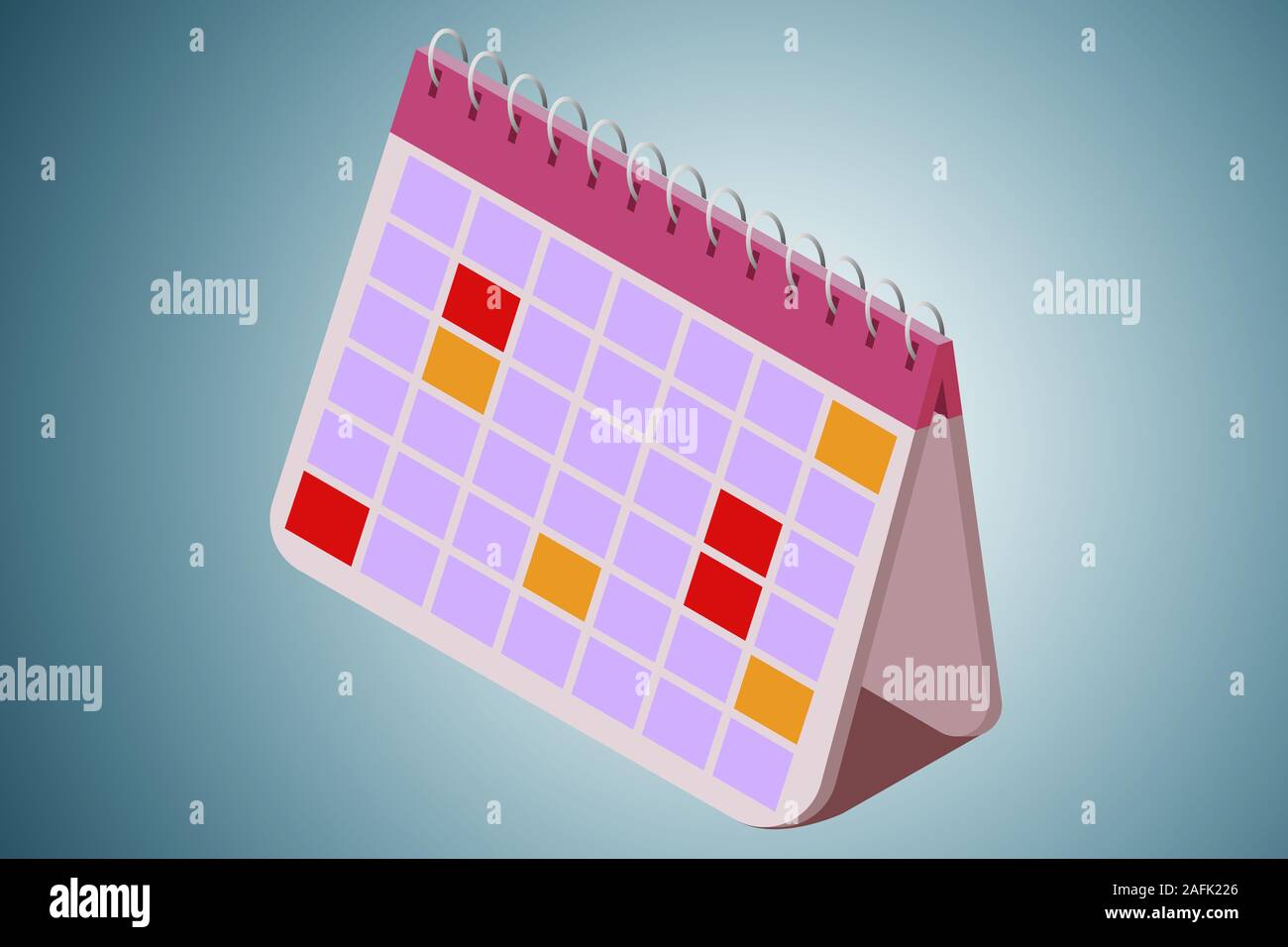 The calendar concept for planning purposes 3d rendering Stock Photo