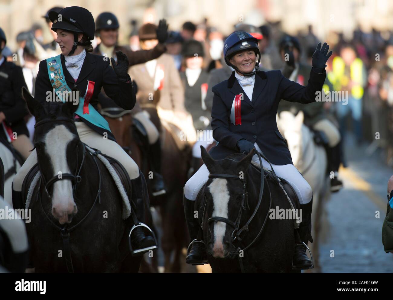 Riding of the Marches ceremony on the Royal Mile in Edinburgh. The