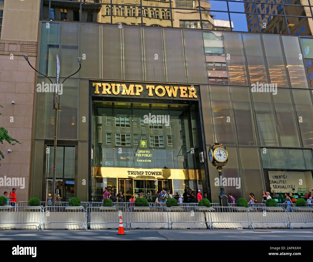 Trump Tower interior, 725 5th Ave, Manhattan, New York, NY 10022, United States, USA Stock Photo