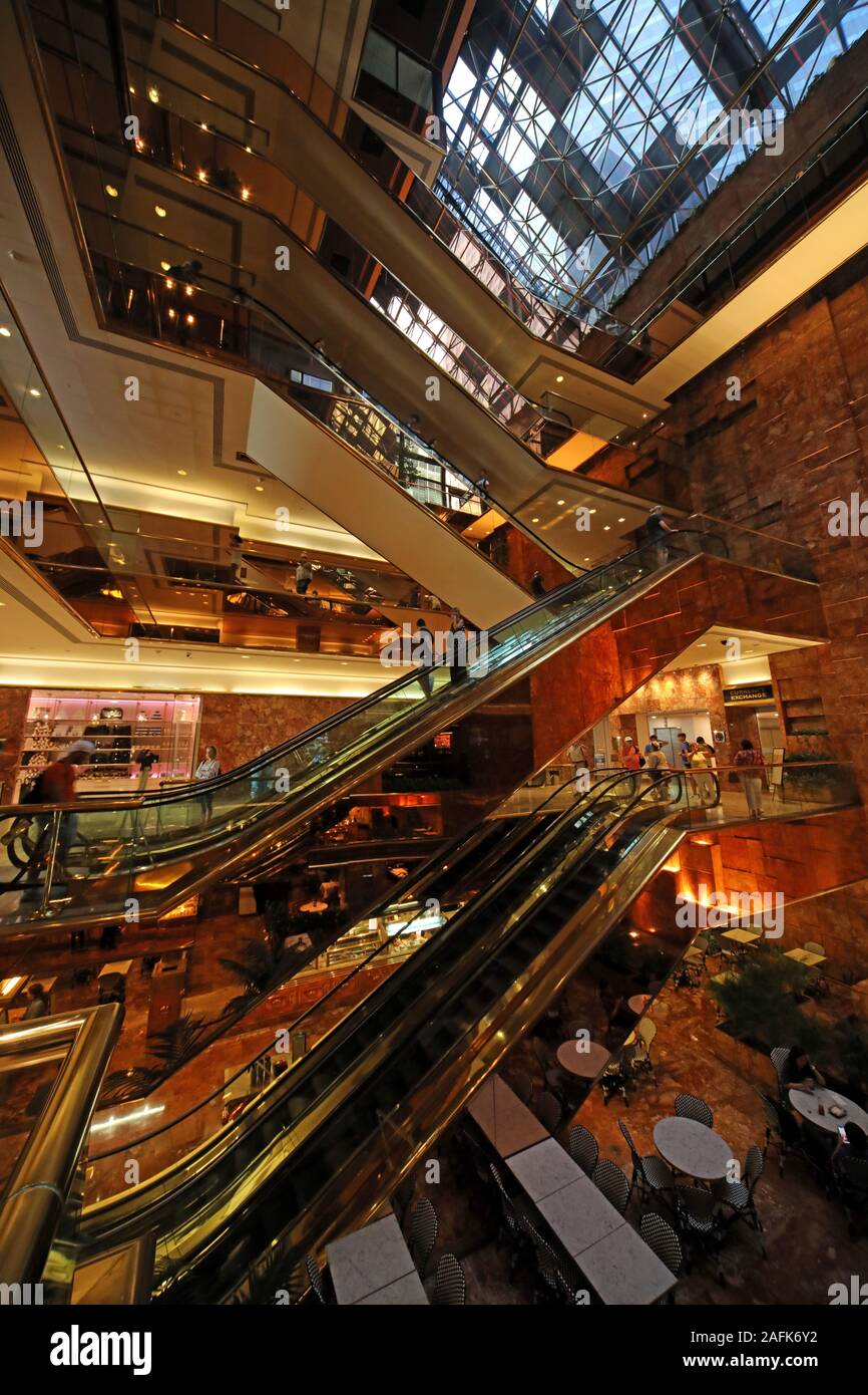Trump Tower interior, 725 5th Ave, Manhattan, New York, NY 10022, United States, USA Stock Photo