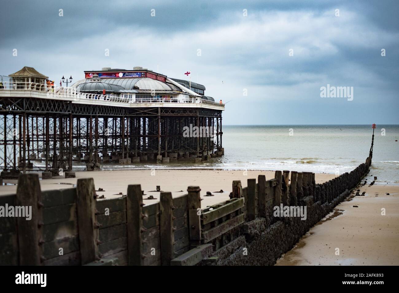 Cromer Pier North sea, Norfolk UK Stock Photo