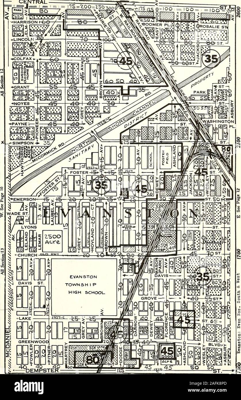 Olcott's land values blue book of Chicago. v^ DEMPSTER W.40Q0 *i- Sao 11  Cilass ^-4-7-9-10-Bae Lot*SWi Seo 14 All Tao-Be« Suba-i PavedSWt Seo 14 All  Vac-Hsu Suba-JIot Paved W.3200 ieo 11