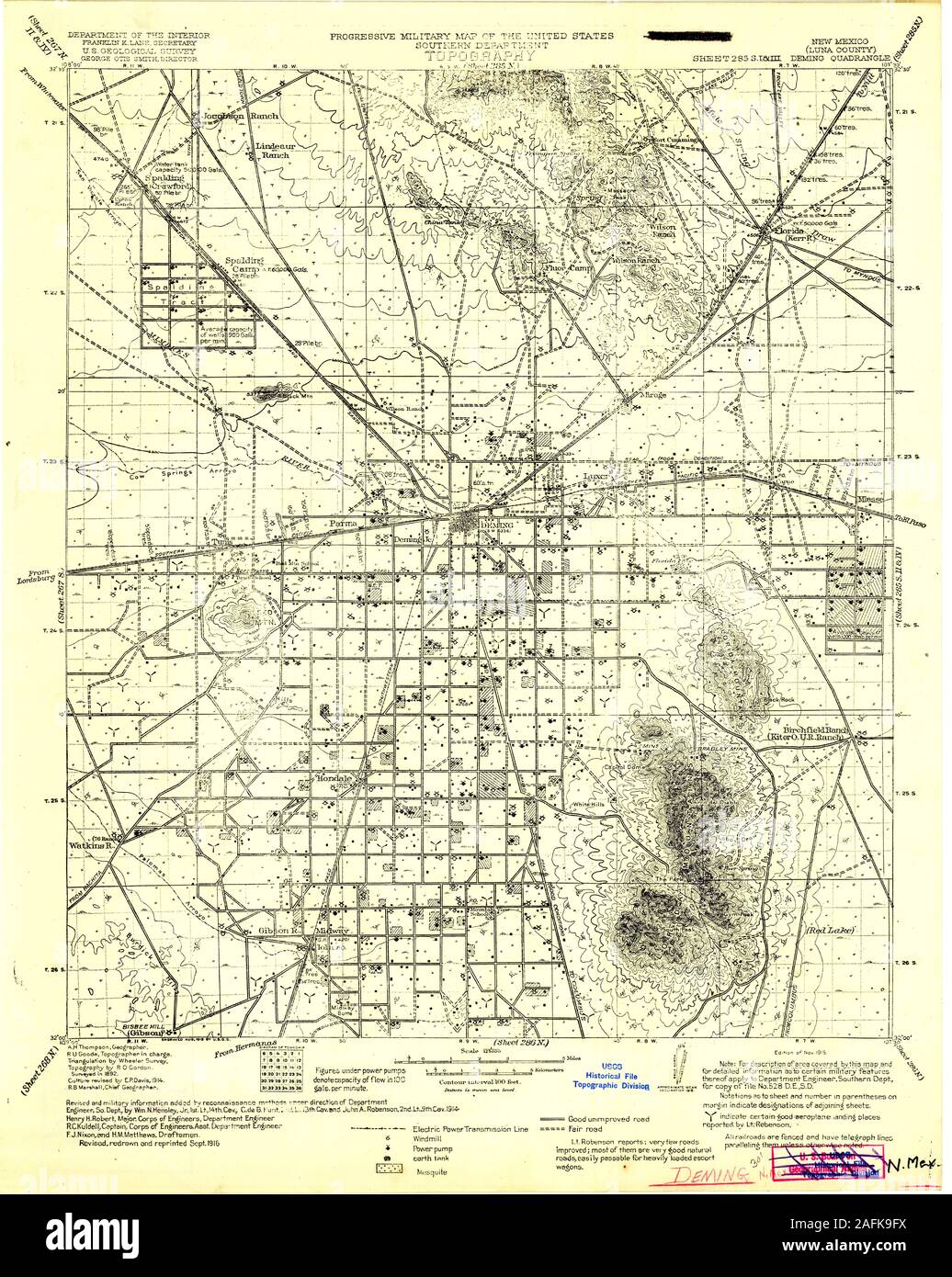 USGS Topo Map of Deming, New Mexico