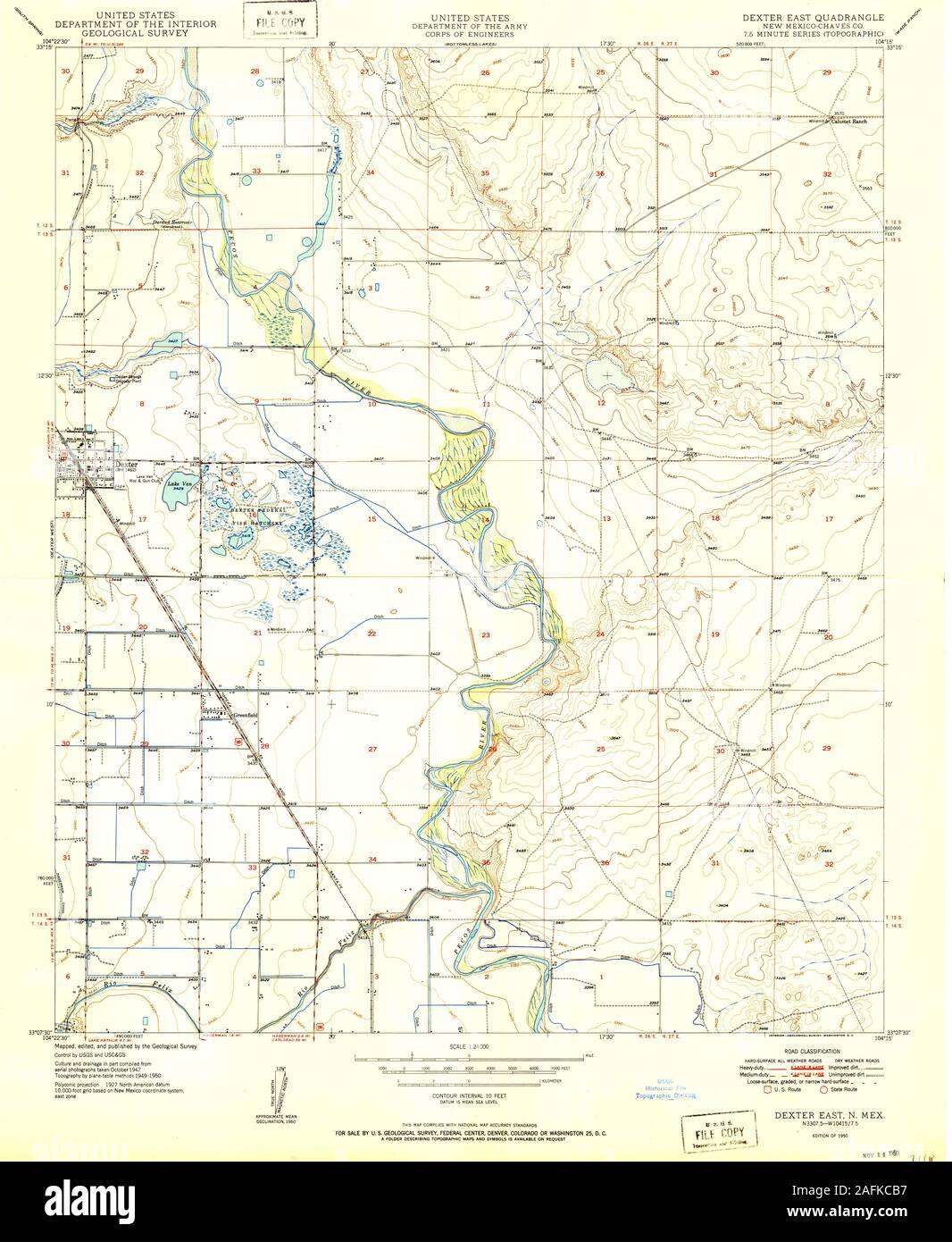 Dexter new mexico map hires stock photography and images Alamy