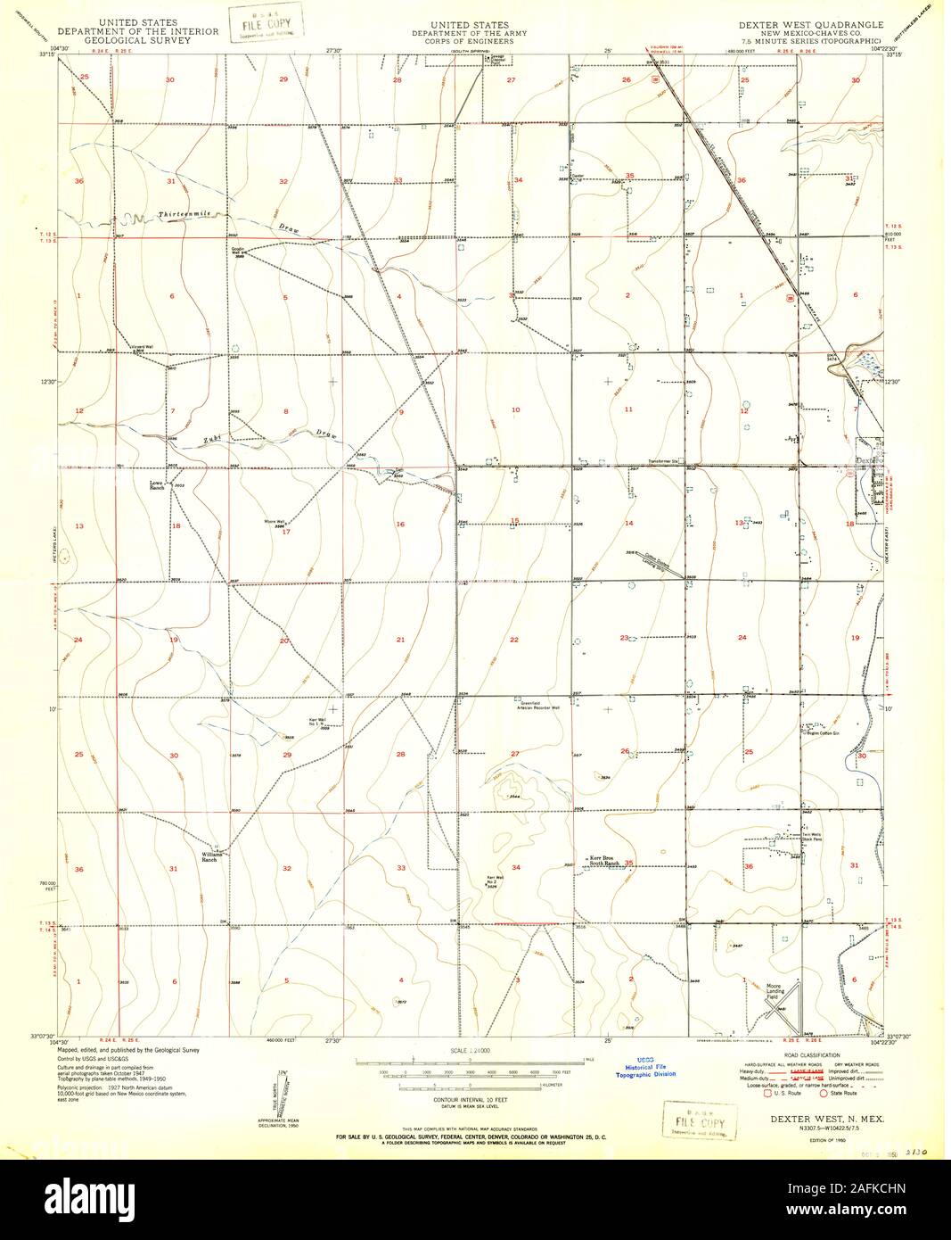 Dexter new mexico map hires stock photography and images Alamy
