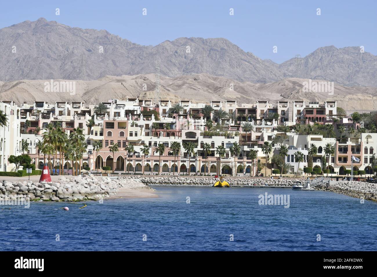 Jordan, Tala Bay Hotel Complex and Marina Stock Photo - Alamy