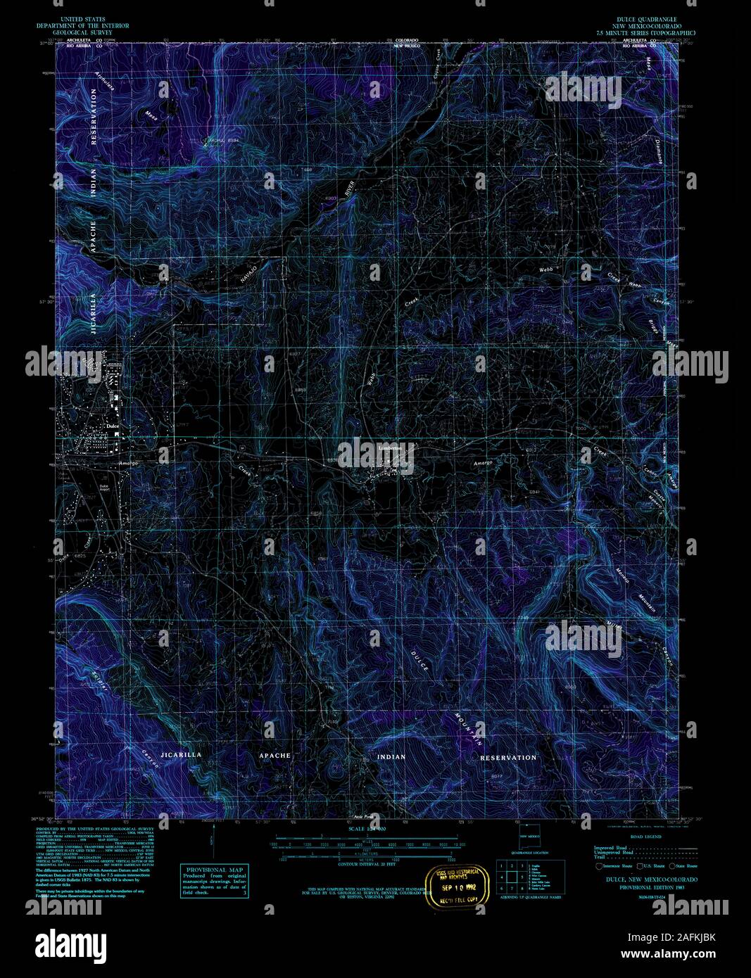 Dulce new mexico map hires stock photography and images Alamy