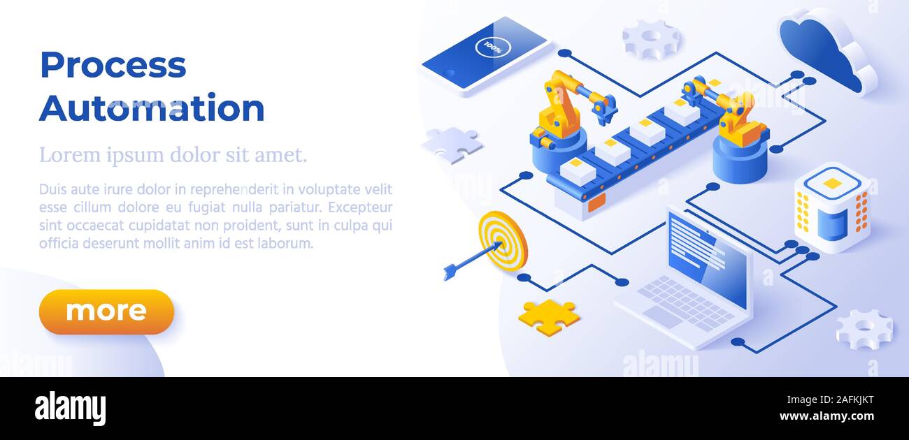Process Automation - Banner Layout Template for Website and Mobile ...