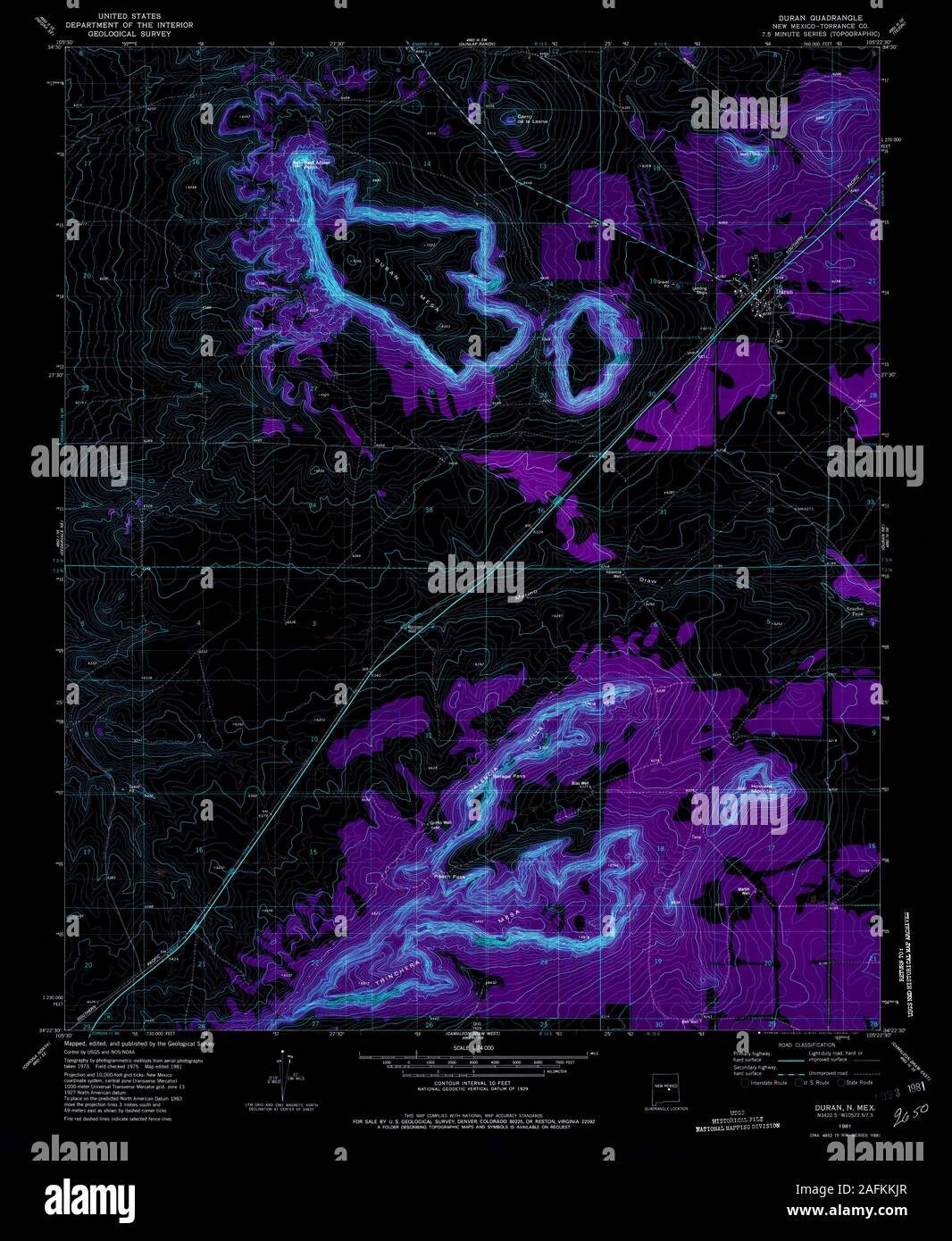 Map of duran new mexico hires stock photography and images Alamy