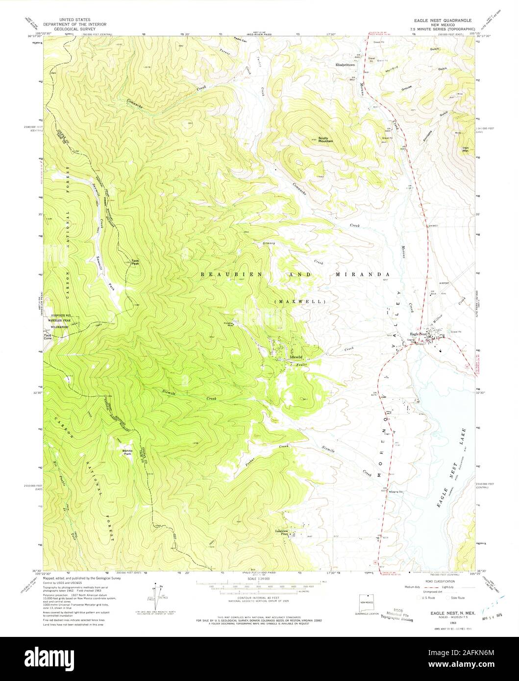 Map of eagle nest new mexico hires stock photography and images Alamy