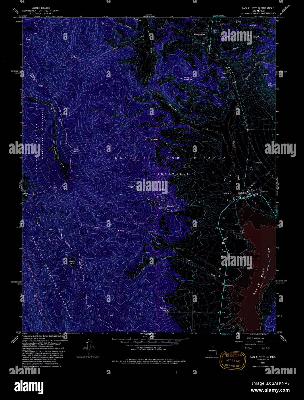 Map of eagle nest new mexico hires stock photography and images Alamy