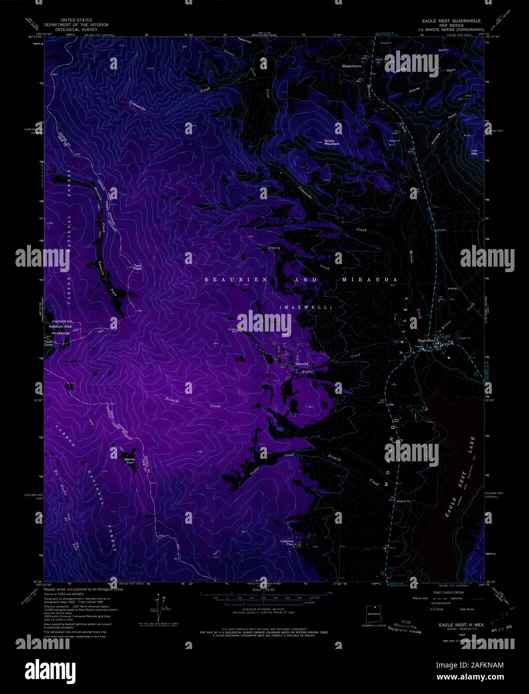 Map of eagle nest new mexico hires stock photography and images Alamy