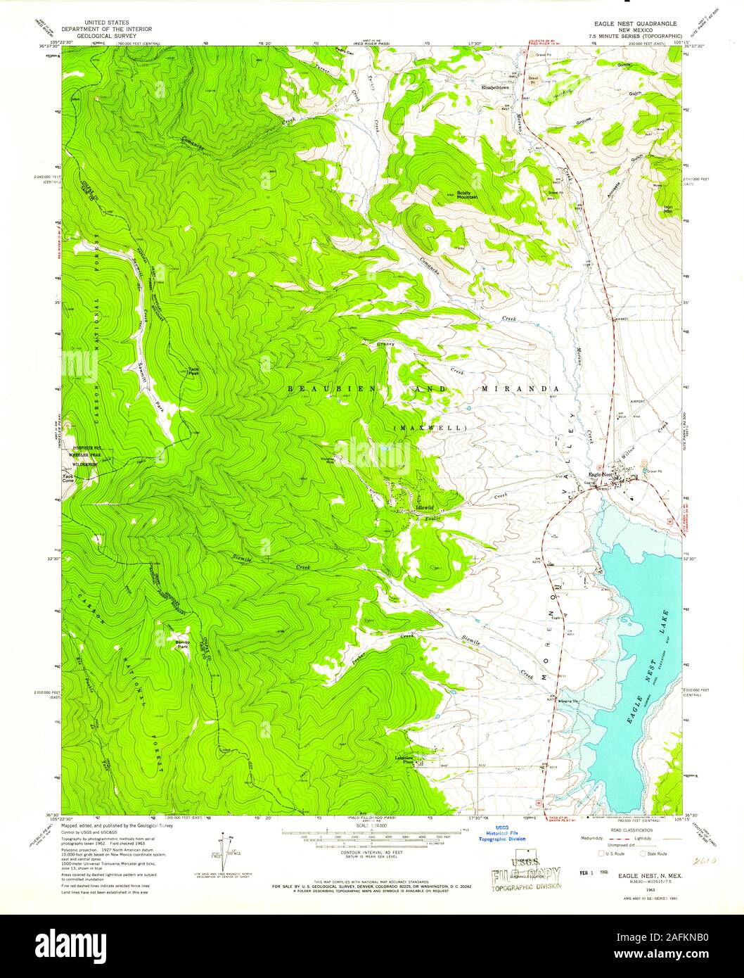 Map of eagle nest new mexico hires stock photography and images Alamy