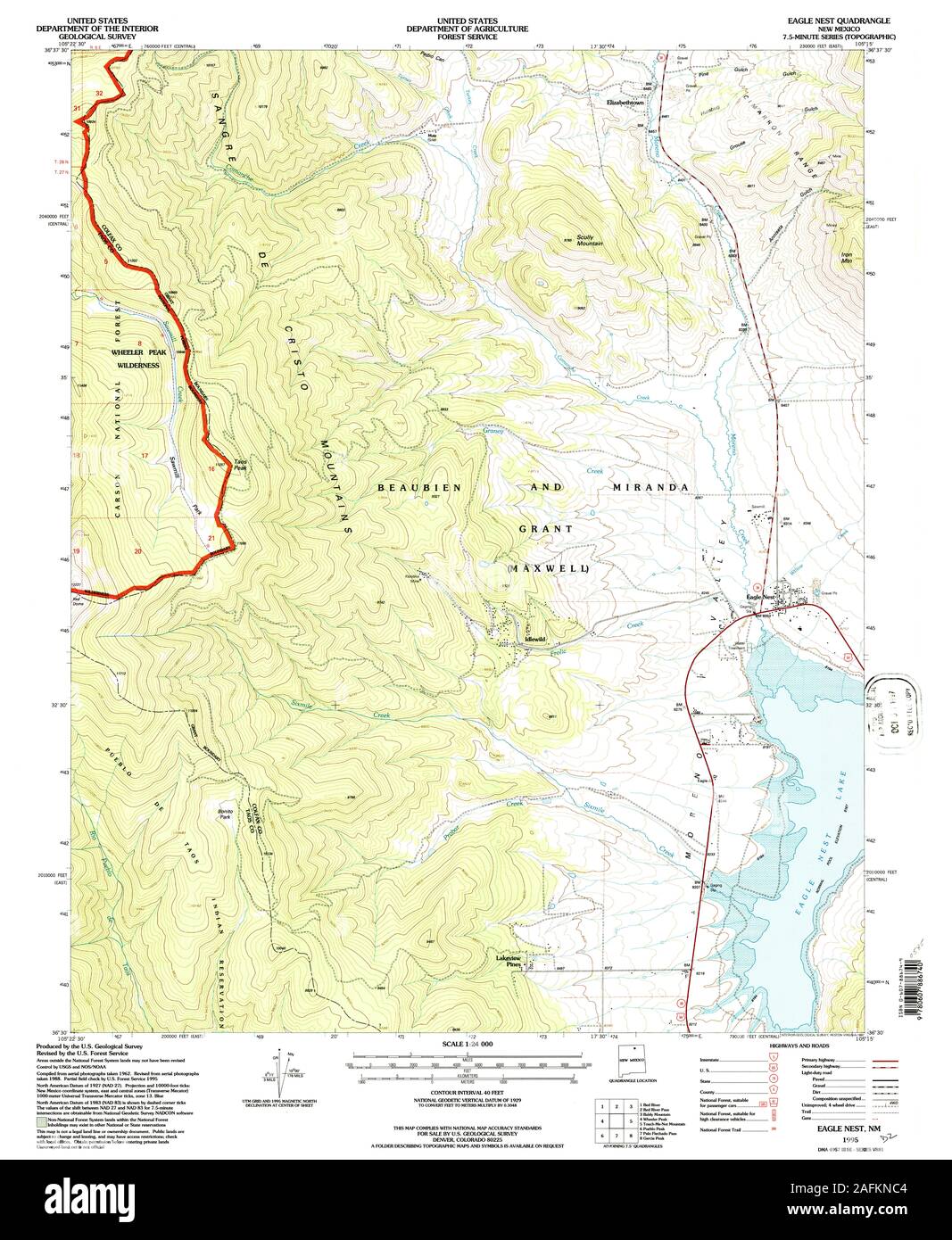 Map of eagle nest new mexico hires stock photography and images Alamy