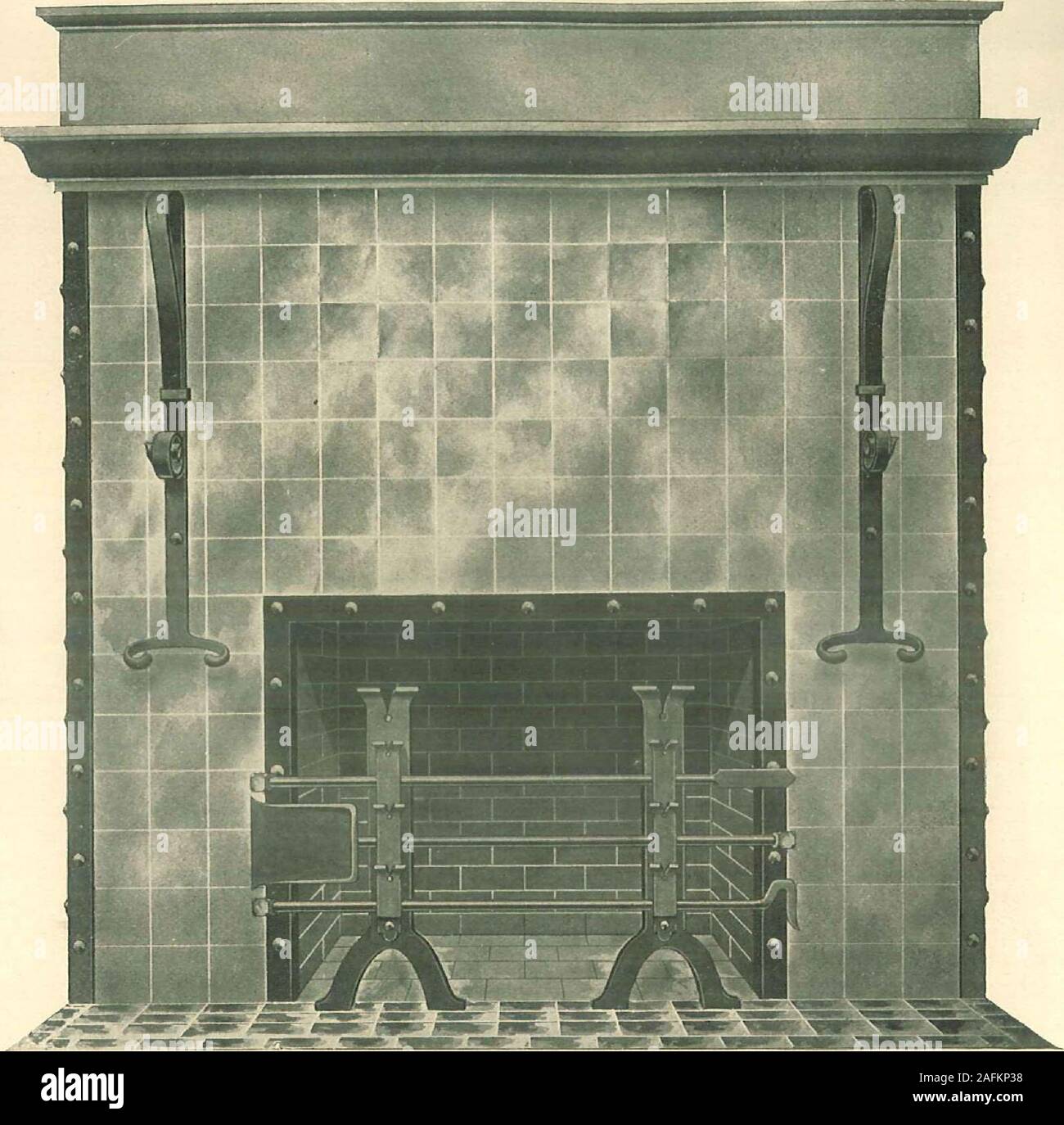 Grates And Fireplace Fixtures In Iron And Brass No 1246