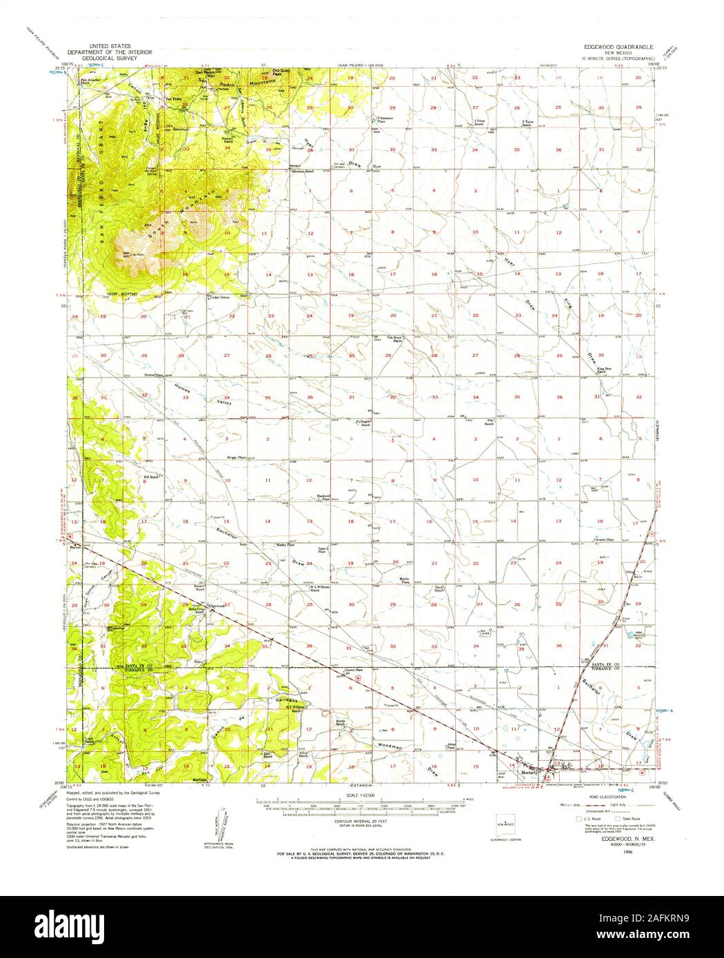 Edgewood new mexico map Cut Out Stock Images & Pictures Alamy