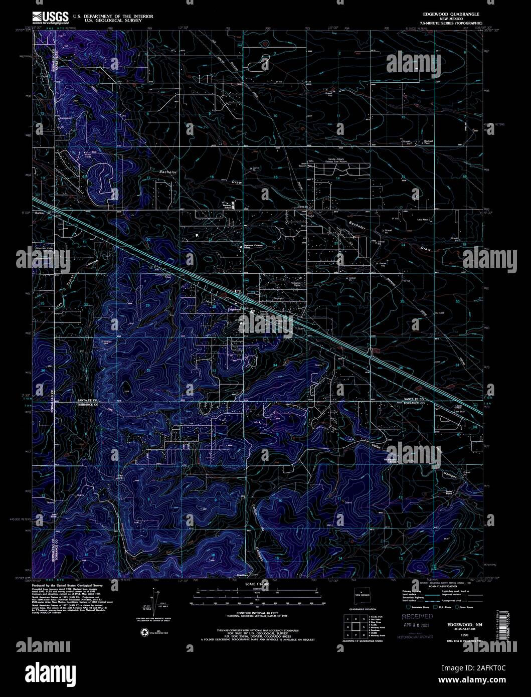 Edgewood new mexico map hires stock photography and images Alamy