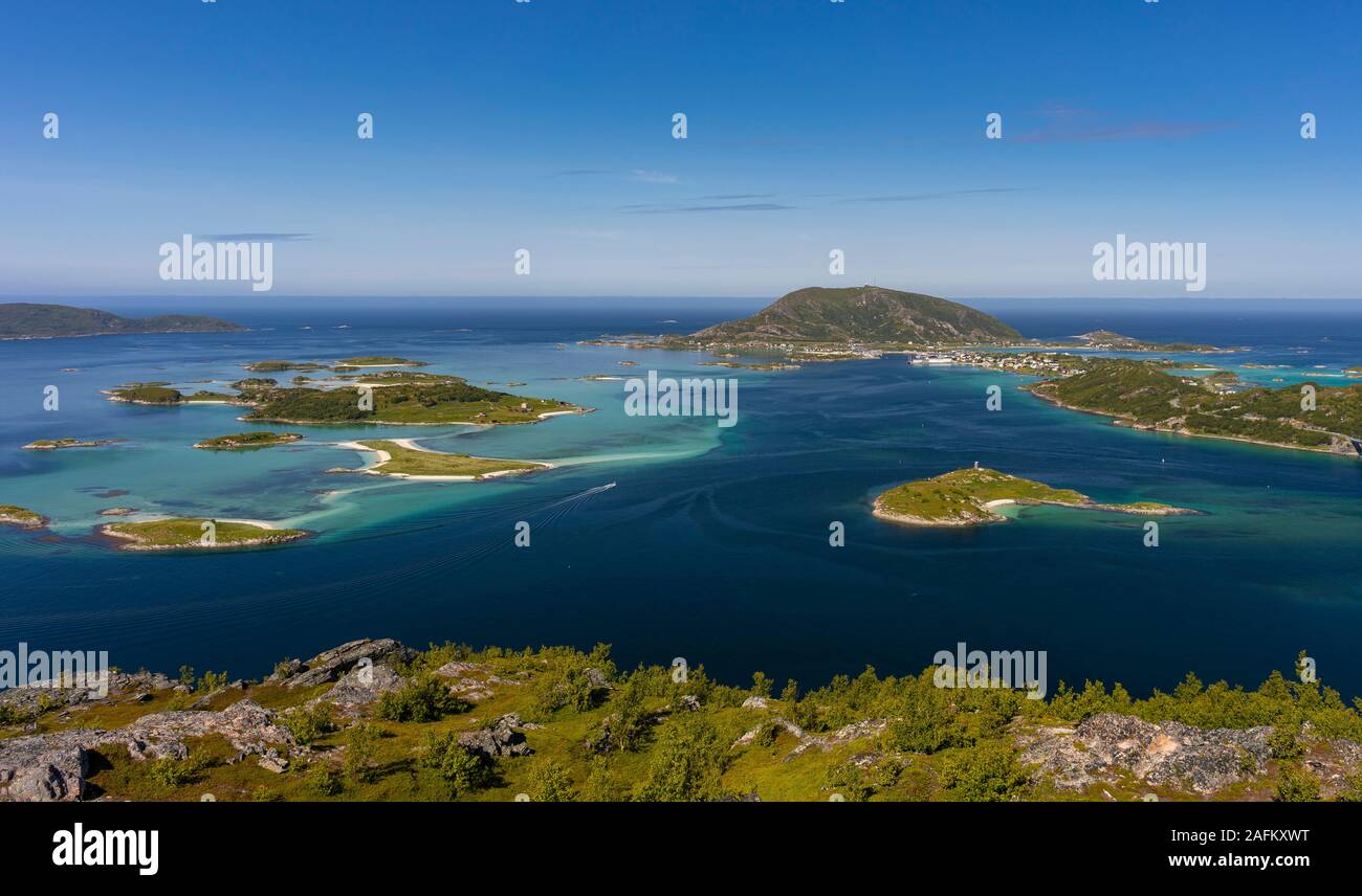 SOMMARØYA, TROMS COUNTY, NORWAY - Group of islands in northern Norway. Stock Photo