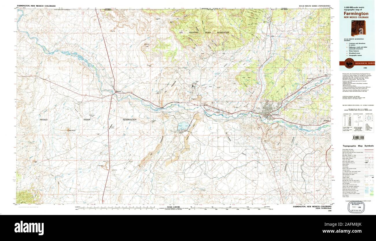 Map of farmington new mexico cut out stock images pictures alamy