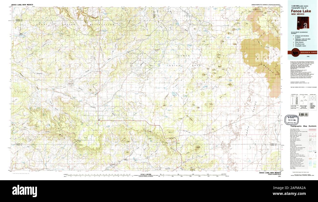 Fence Lake Nm Map Fence Lake, New Mexico, Map 1972, 1:24000, United States Of America By  Timeless Maps, Data U.s. Geological Survey Stock Photo - Alamy