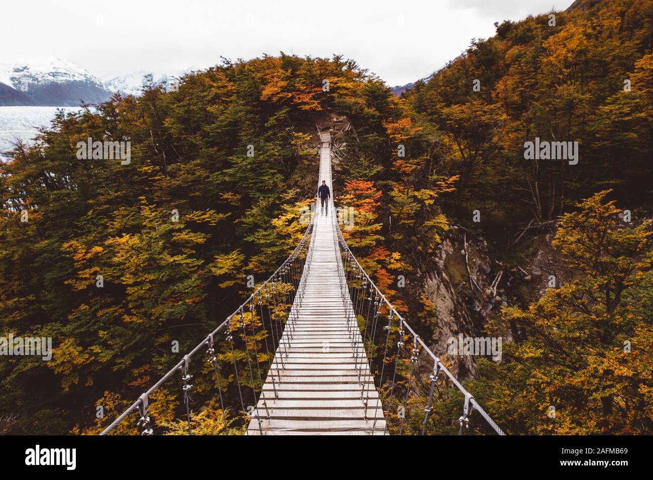 Man Standing On Suspension Bridge High Resolution Stock Photography and ...