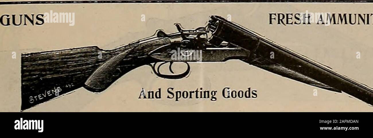 . Breeder and sportsman. ITHACA GUNS THIS illustration shows our No. 7 $300 list gun. It is impossible toshow by a cut the beautiful finish, workmanship and material of thisgrade of gun, it can only be appreciated after you have handled=- and examined the gun for yourself. It is fitted with the best Dam- ascus or Wnitworth Fluid Steel barrels, the finest figured Walnut stockthat Nature can produce, is hand checkered and engraved in the mostelaborate manner with dogs and birds inlaid In gold. Send for Art Cata-log describing our complete line, 17 grades, ranging in price from $17.75net to $300 Stock Photo
