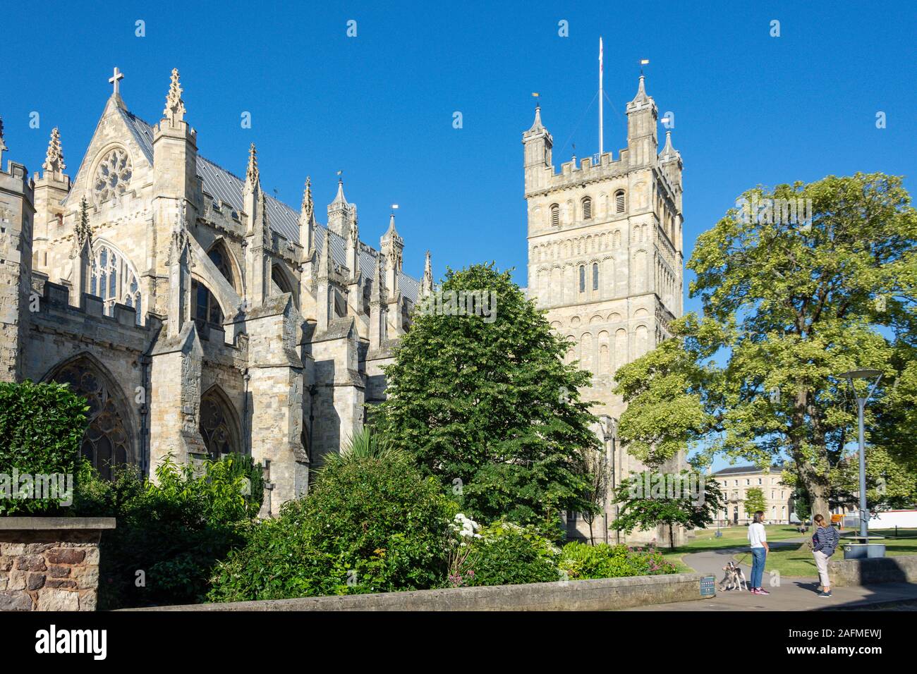 The South Tower, Exeter Cathedral, Exeter, Devon, England, United Kingdom Stock Photo
