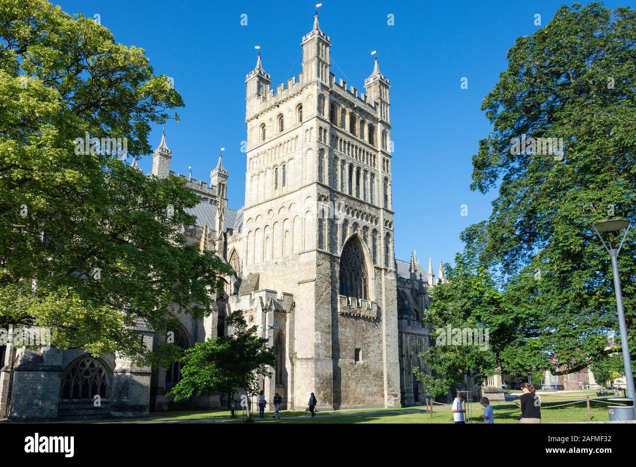 The South Tower, Exeter Cathedral, Exeter, Devon, England, United Kingdom Stock Photo