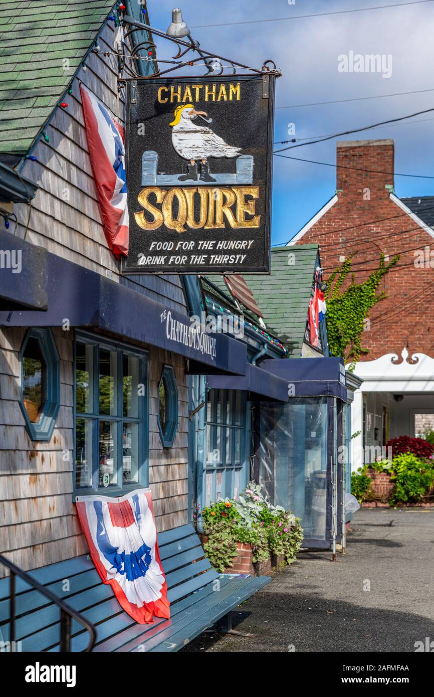 The Chatham Squire tavern, Chatham, Cape Cod, Massachusetts, USA. Stock Photo