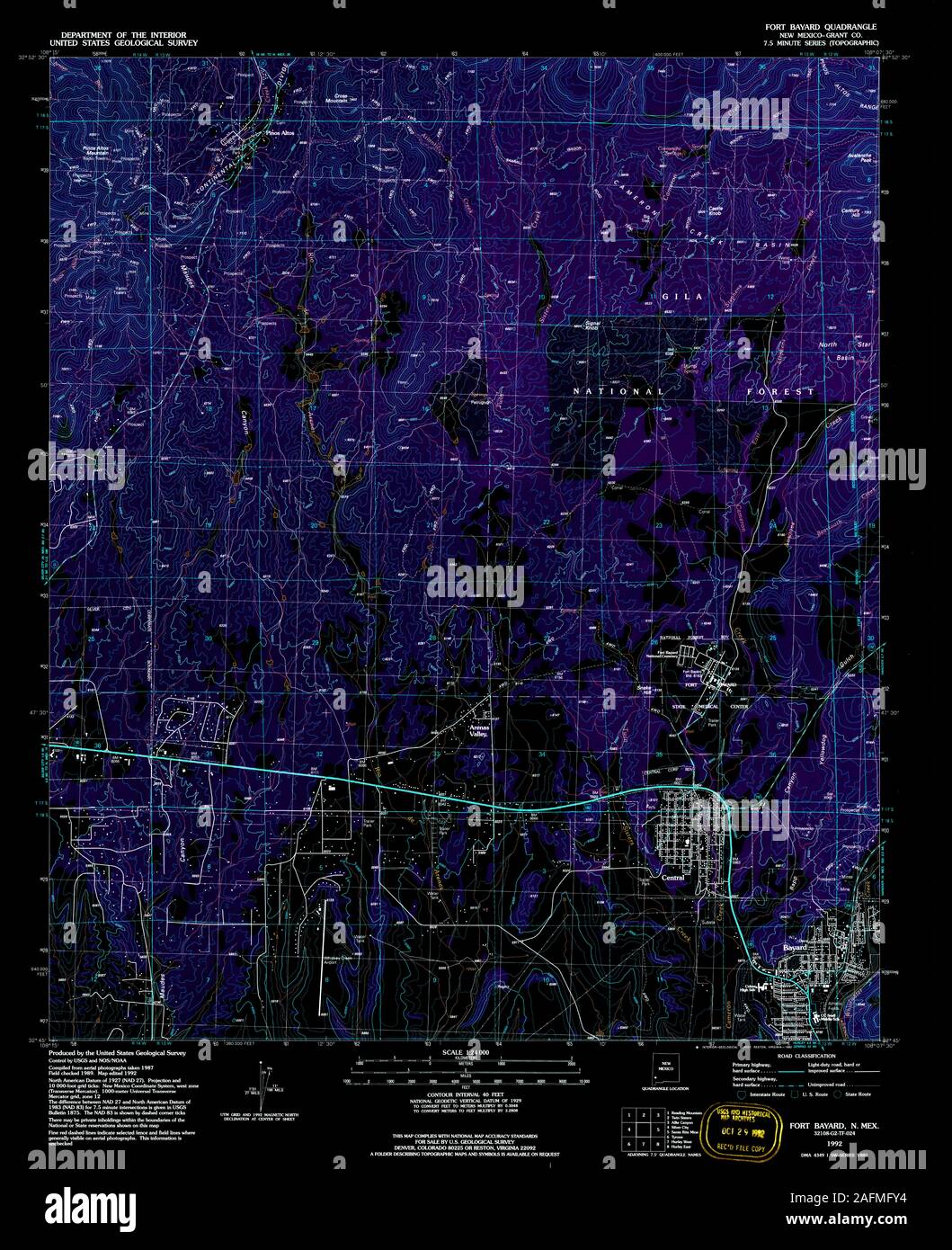 Map of bayard new mexico hires stock photography and images Alamy