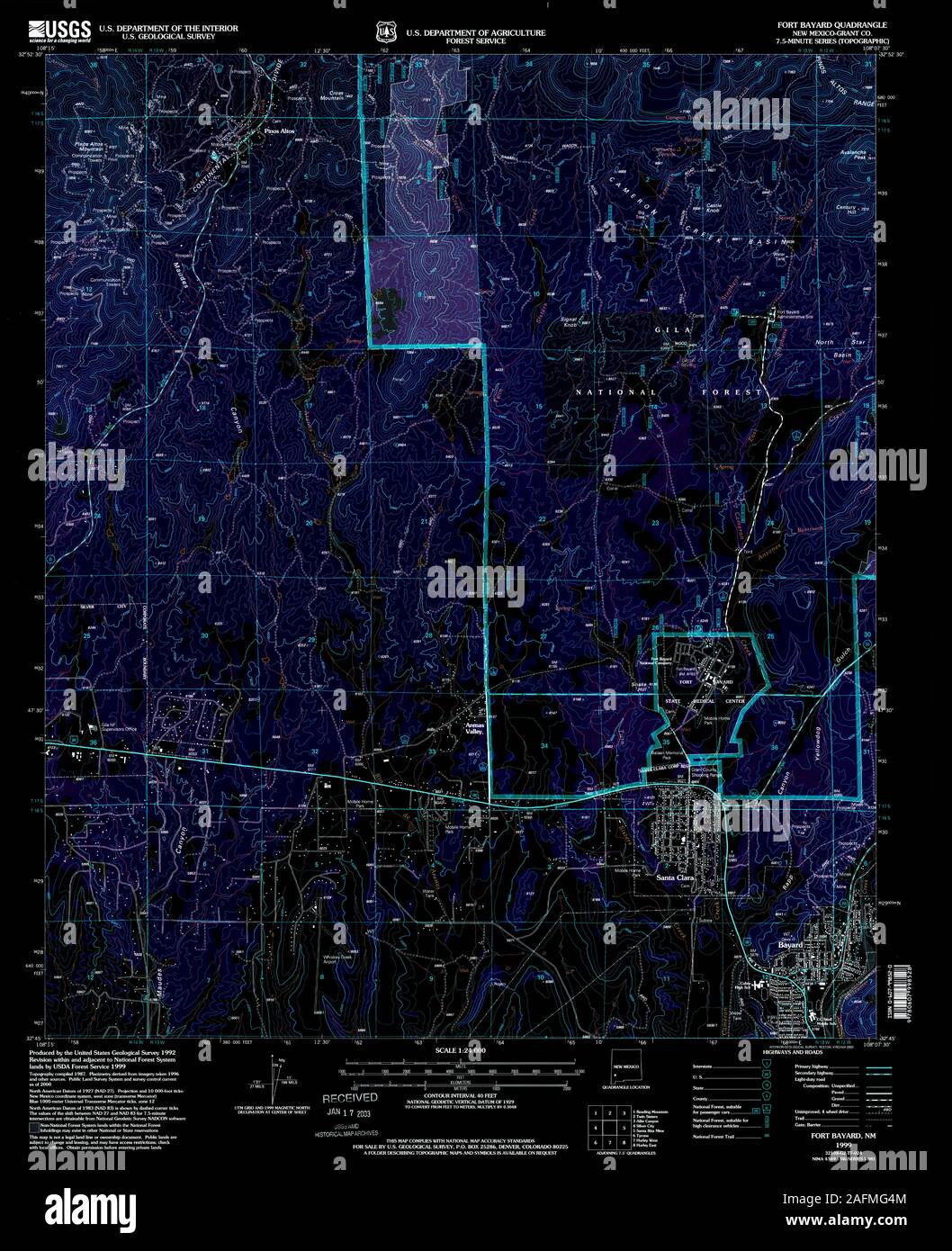 Map of bayard new mexico hires stock photography and images Alamy