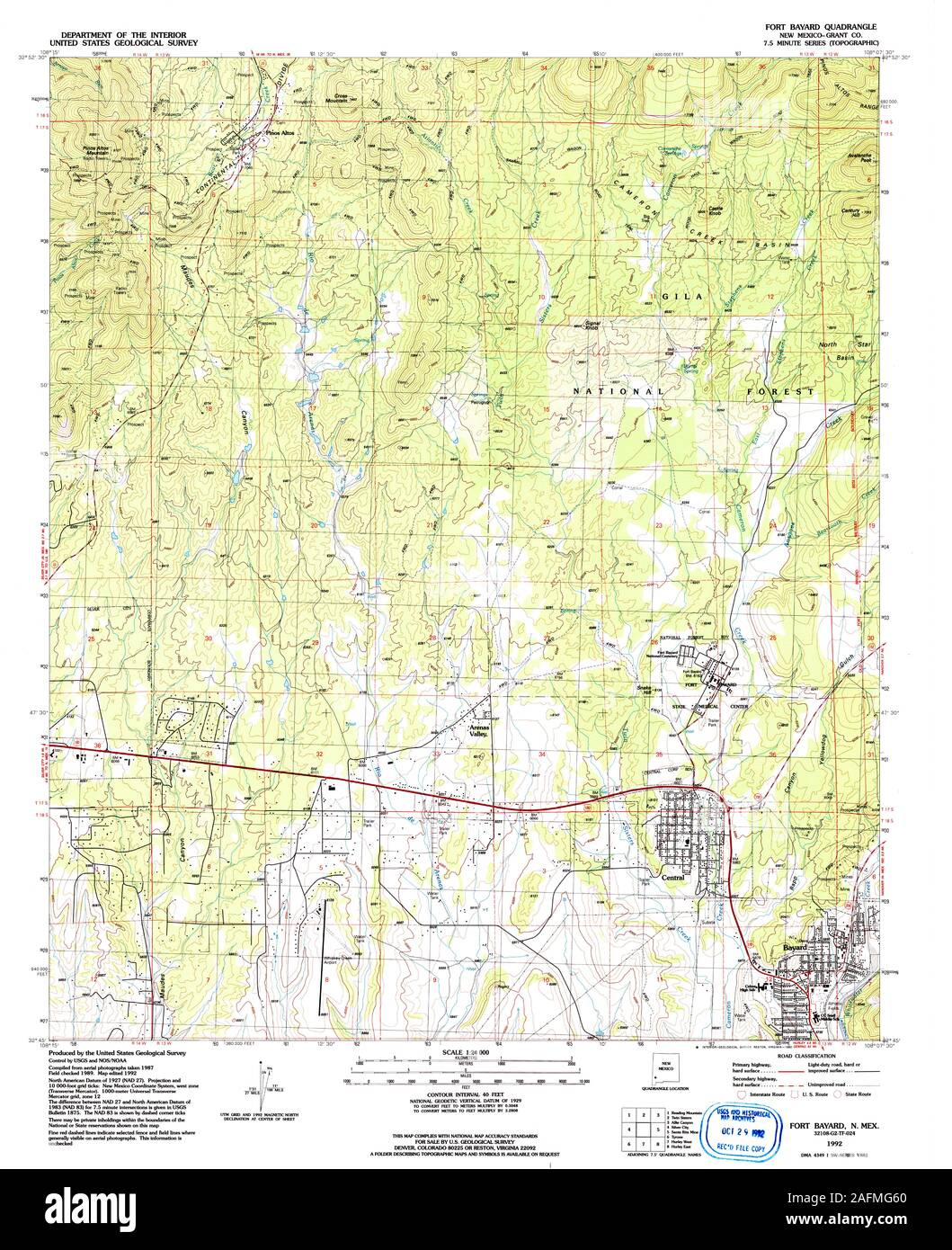 Map of bayard new mexico hires stock photography and images Alamy