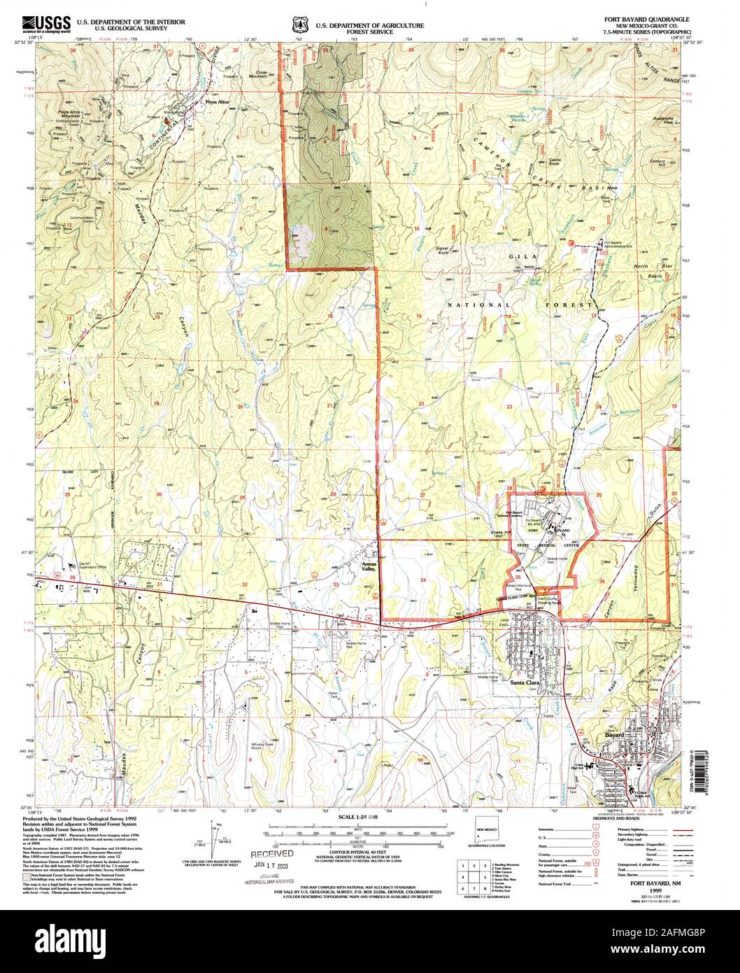 Map of bayard new mexico hires stock photography and images Alamy