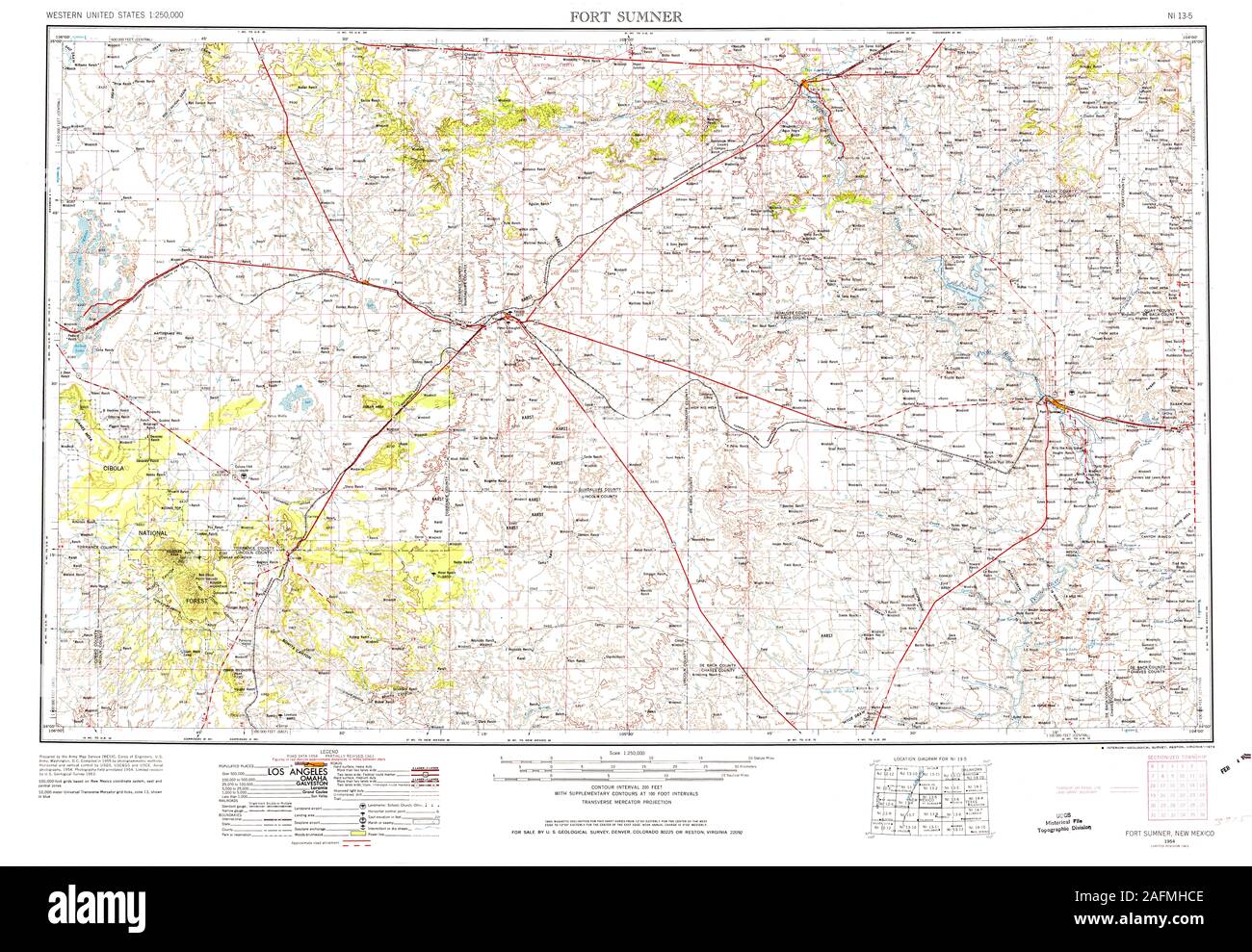 Map of fort sumner new mexico Cut Out Stock Images & Pictures Alamy