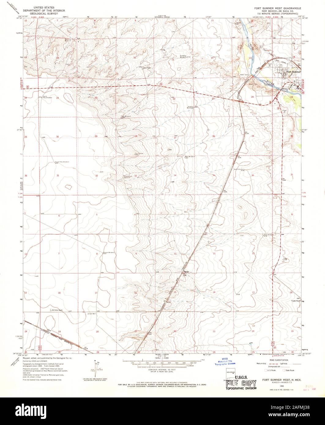 Map of fort sumner hires stock photography and images Alamy