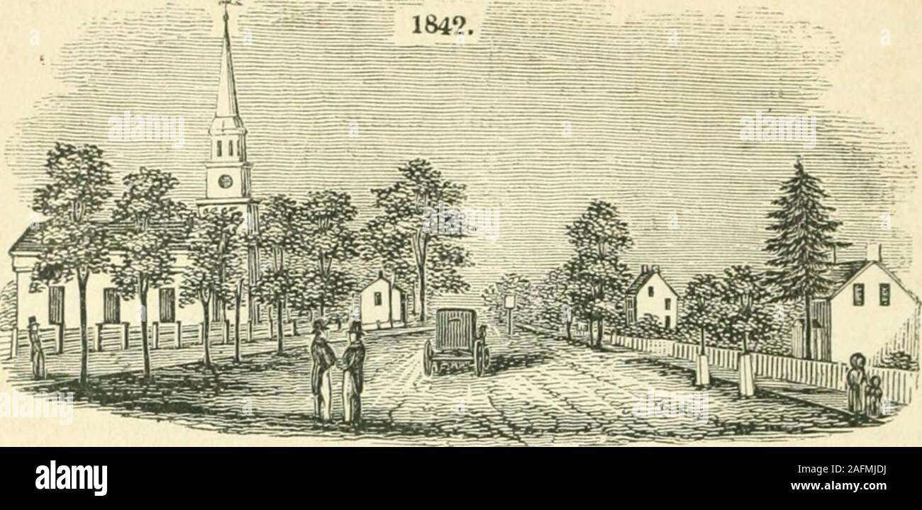 . Historical collections of the state of New Jersey: past and present:. its N., and the Pensaukin creek on its SW.boundary. The township contains 10 stores, cap. $25,200 ; 3 grist-m., r3 saw-m.: cap. in manufac. $37,100; 9 schools, 467 scholars.Pop. 2,603 inl 865,2,288. The village ot Moorestown is pleasantly situated on the roadfrom Camden to Freehold, 9 miles from Mount Holly, and 9 fromCamden. It derives its name from an early settler named Moore.It was probably early settled, as Smith, in his history published in1765, alludes to it as one of the principal villages of the county.It was then Stock Photo