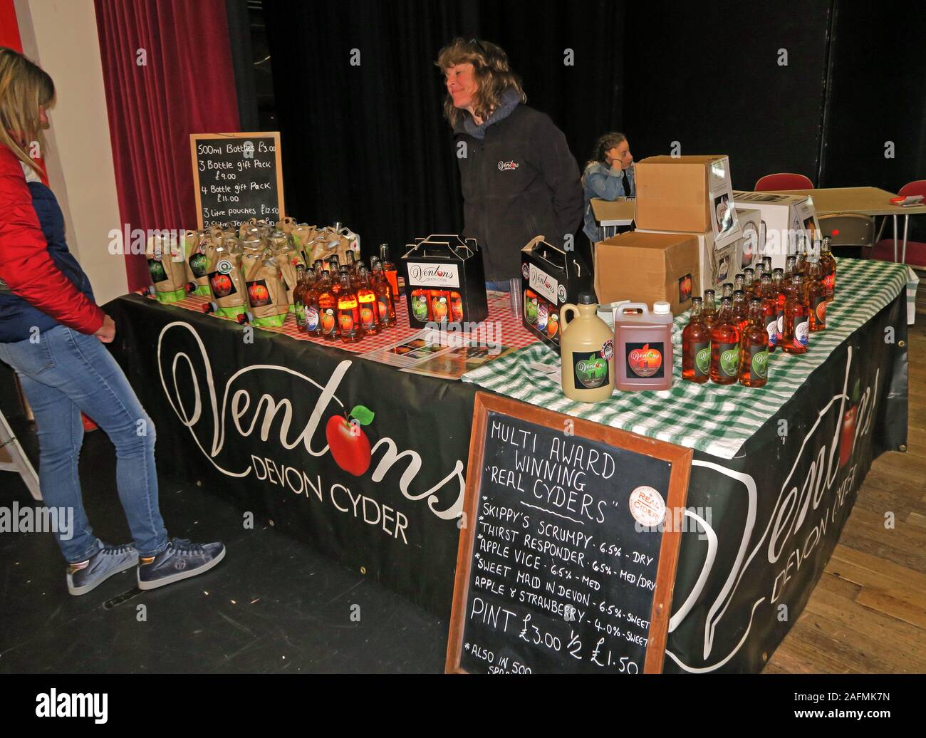 Ventons Devon Cyder,Mark,Sharon Venton, Bridgwater Food & Drink Festival 2019,taste of the west,foods,drink,Town hall Stock Photo