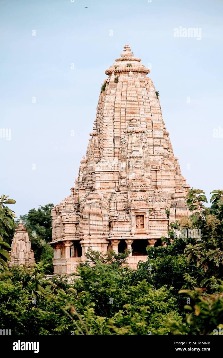 The  Hindu temple located in the Chittor Fort in Rajasthan, India Stock Photo