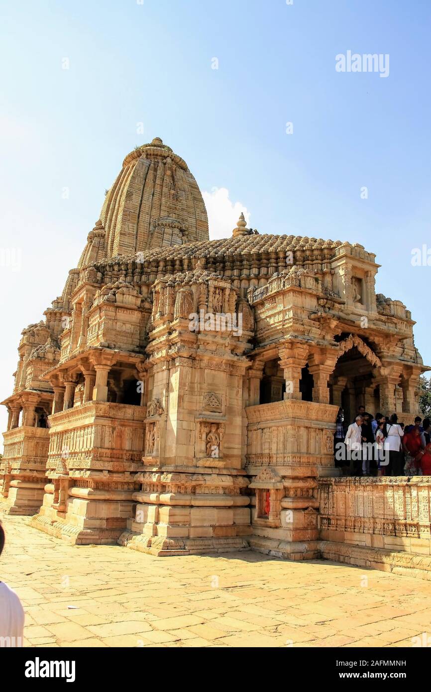 The  Hindu temple located in the Chittor Fort in Rajasthan, India Stock Photo