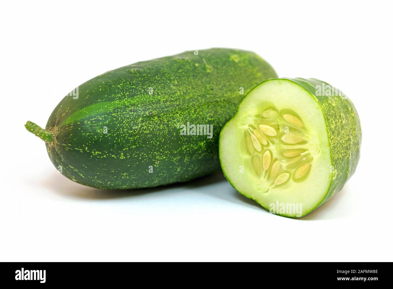 Green cucumbers to pickle Stock Photo