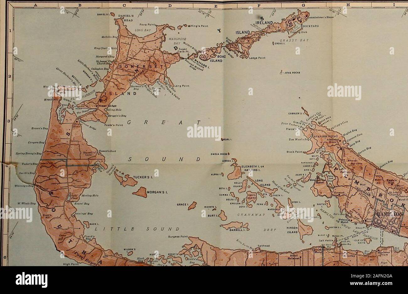 Rider S Bermuda A Guide Book For Travelers With 4 Maps Milton I E4town Hall St George Ii D3town Hill Mstrimingham Hill 16 I Trotts Bay P6 Trotts Pond 36trunk Is N4 Tuckers Bay Mstuckers alamy