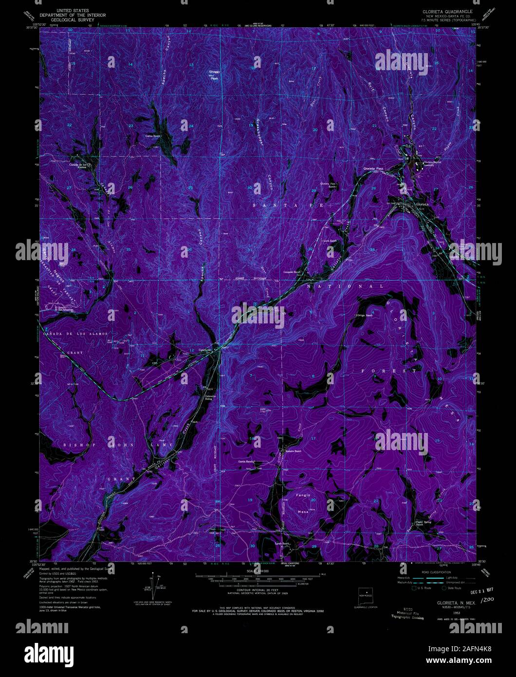 Map of glorieta new mexico hires stock photography and images Alamy