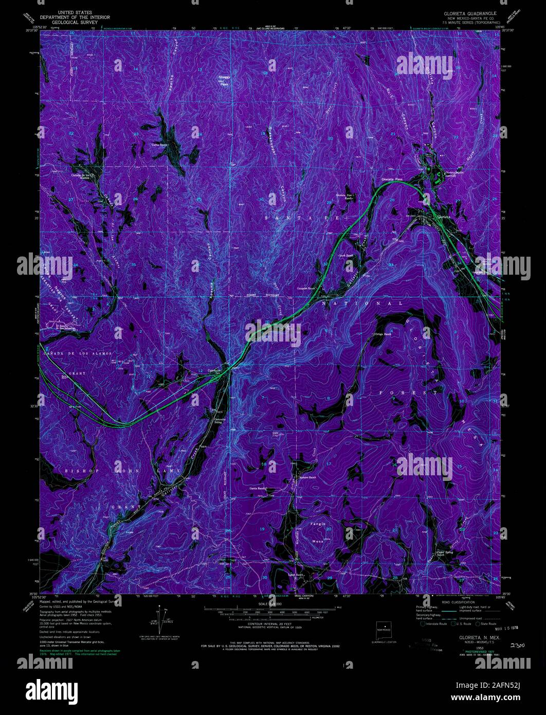 Glorieta new mexico map hires stock photography and images Alamy