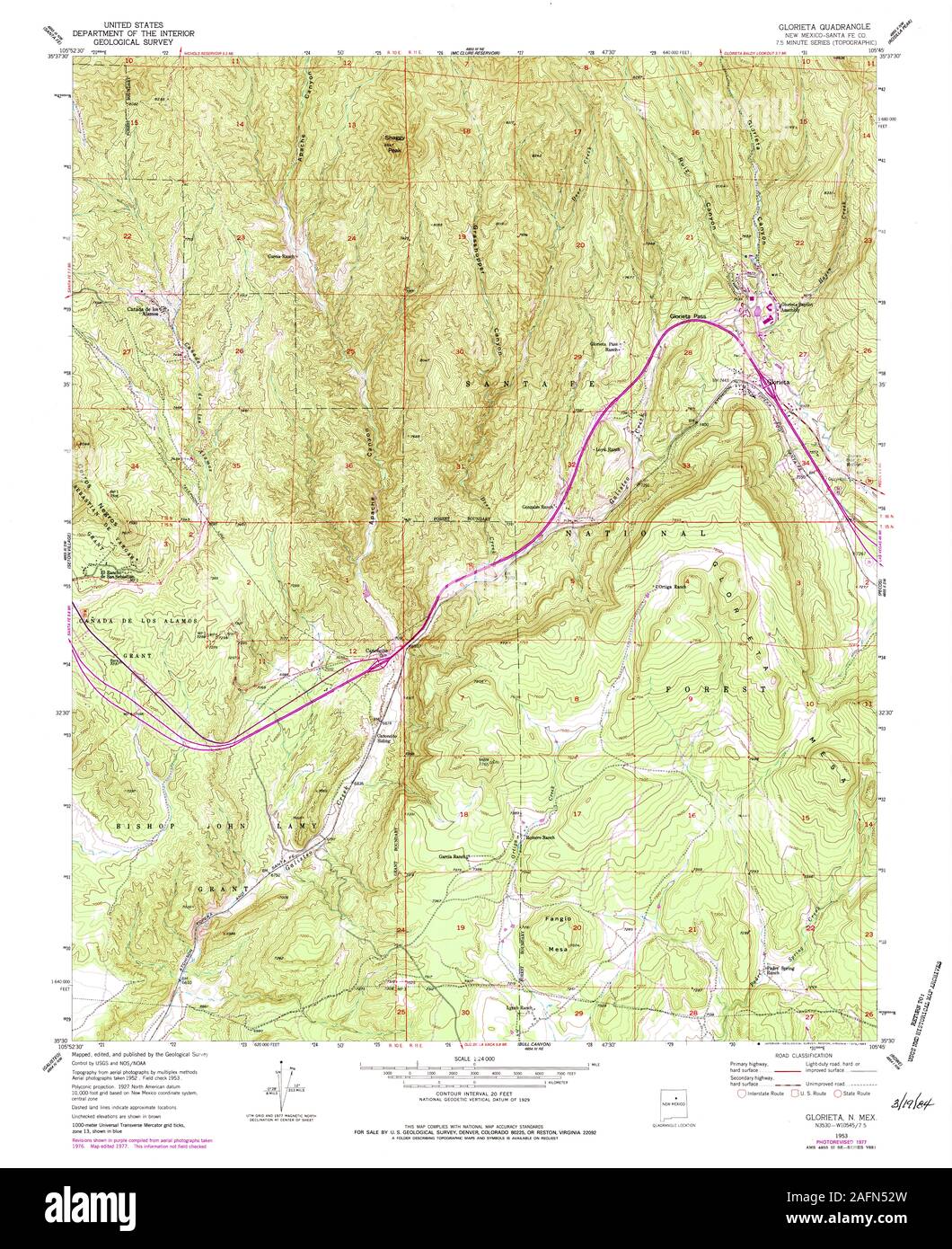 Map of glorieta new mexico hires stock photography and images Alamy