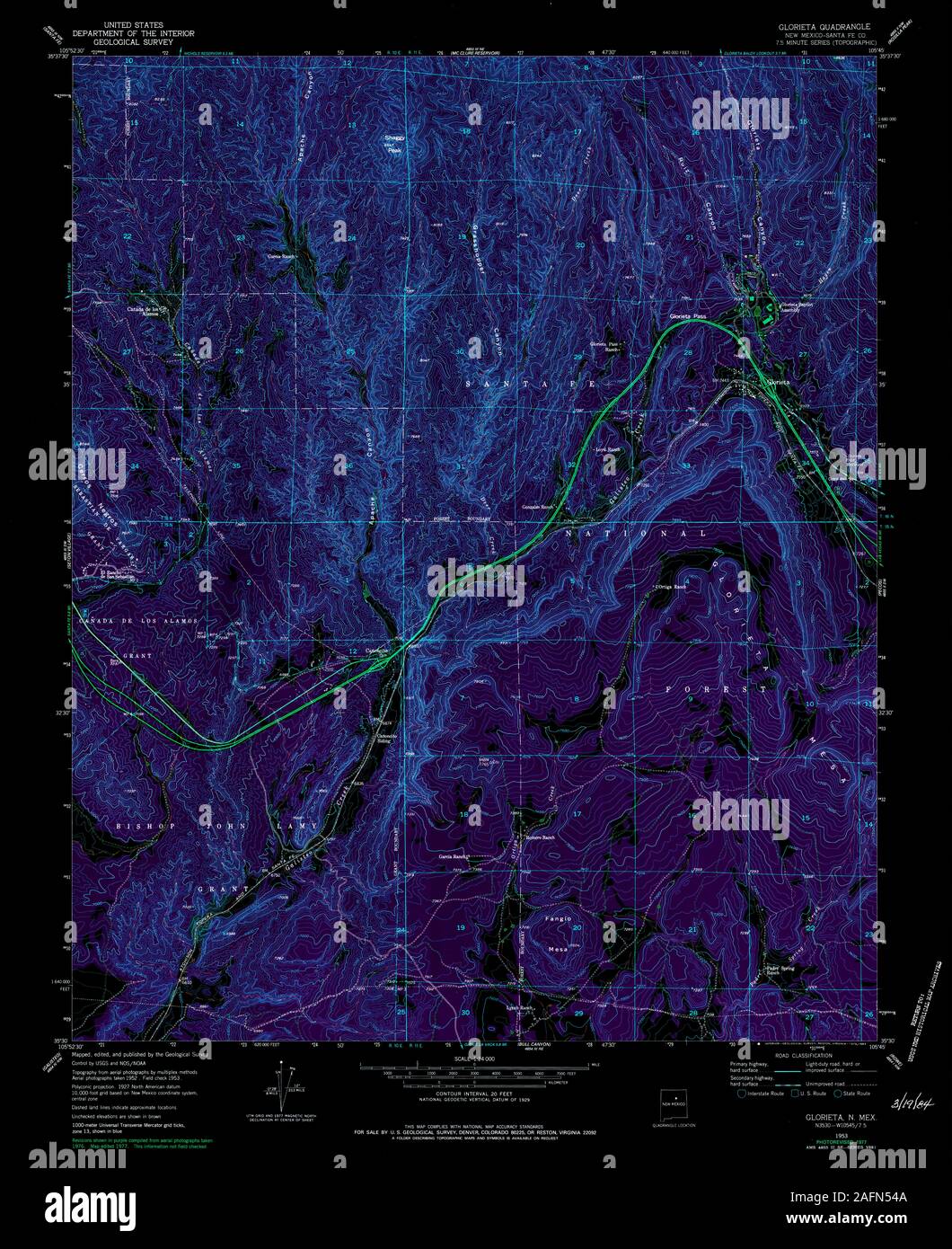 Map of glorieta new mexico hires stock photography and images Alamy