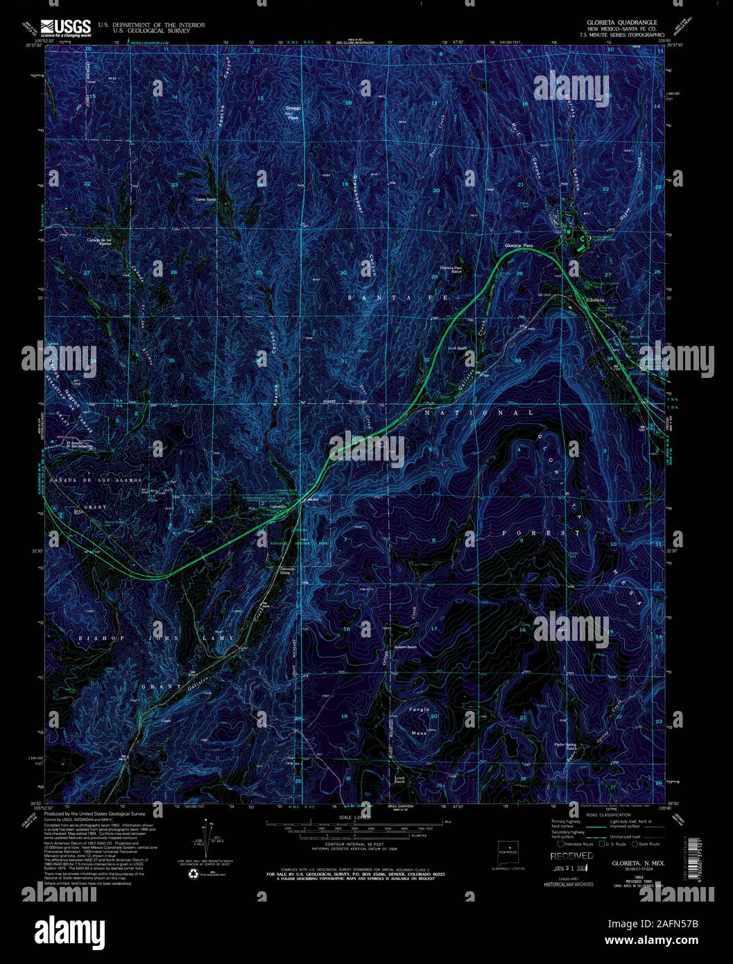 Map of glorieta new mexico hires stock photography and images Alamy