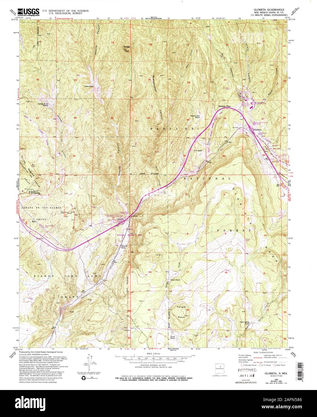 Glorieta new mexico map hires stock photography and images Alamy