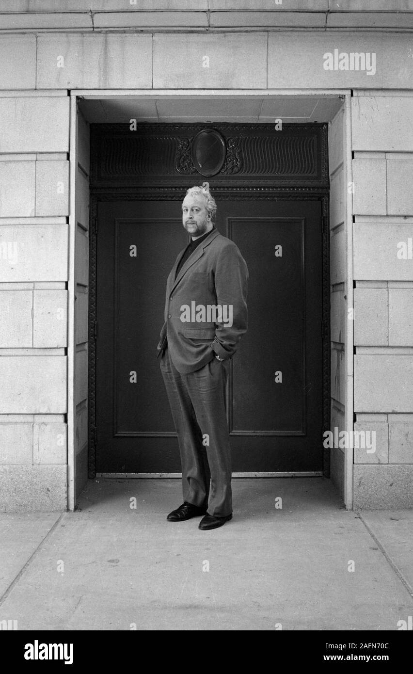 Robert Falls, Artistic Director of the Goodman Theatre in Chicago, Illinois. Photographed just outside the Goodman in 1999. Stock Photo